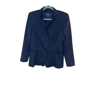 LAFAYETTE 148 NEW YORK Womens Blazer Size 10 Black Tailored Three-Button